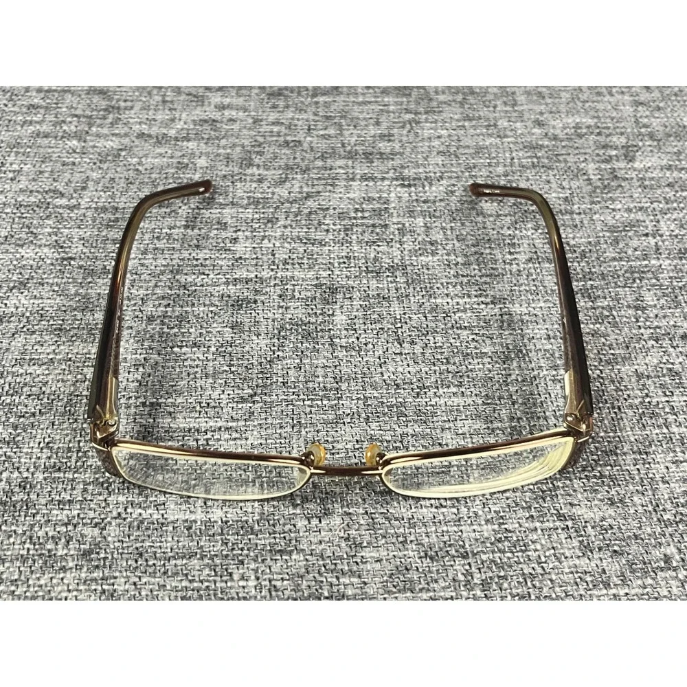 Salsa SA 804 BR Brown Rectangular Eyeglasses Scrollwork Temples 50-17-135